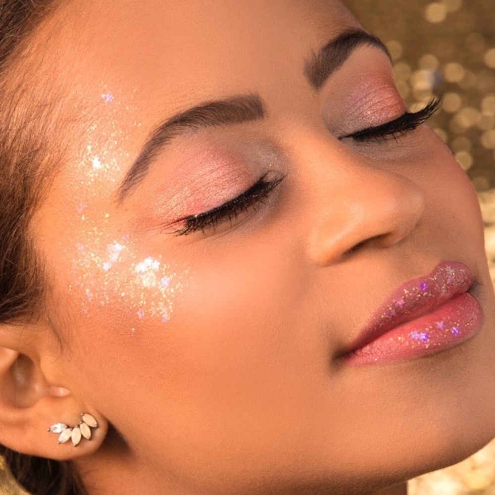 Mermaid Scales "Gold Lavender" face glitter - Picture 3 of 8